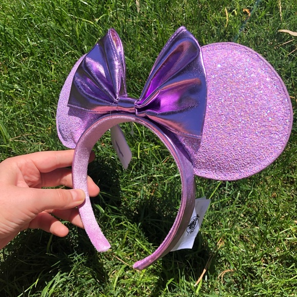 Disney Parks lilac glitter adult ears NWT